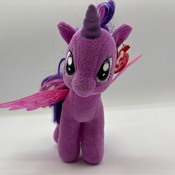 Twilight Sparkle My Little Pony Ty Beanie Baby Tags 7" Plush 2014 Pink Purple - Picture 7 of 12